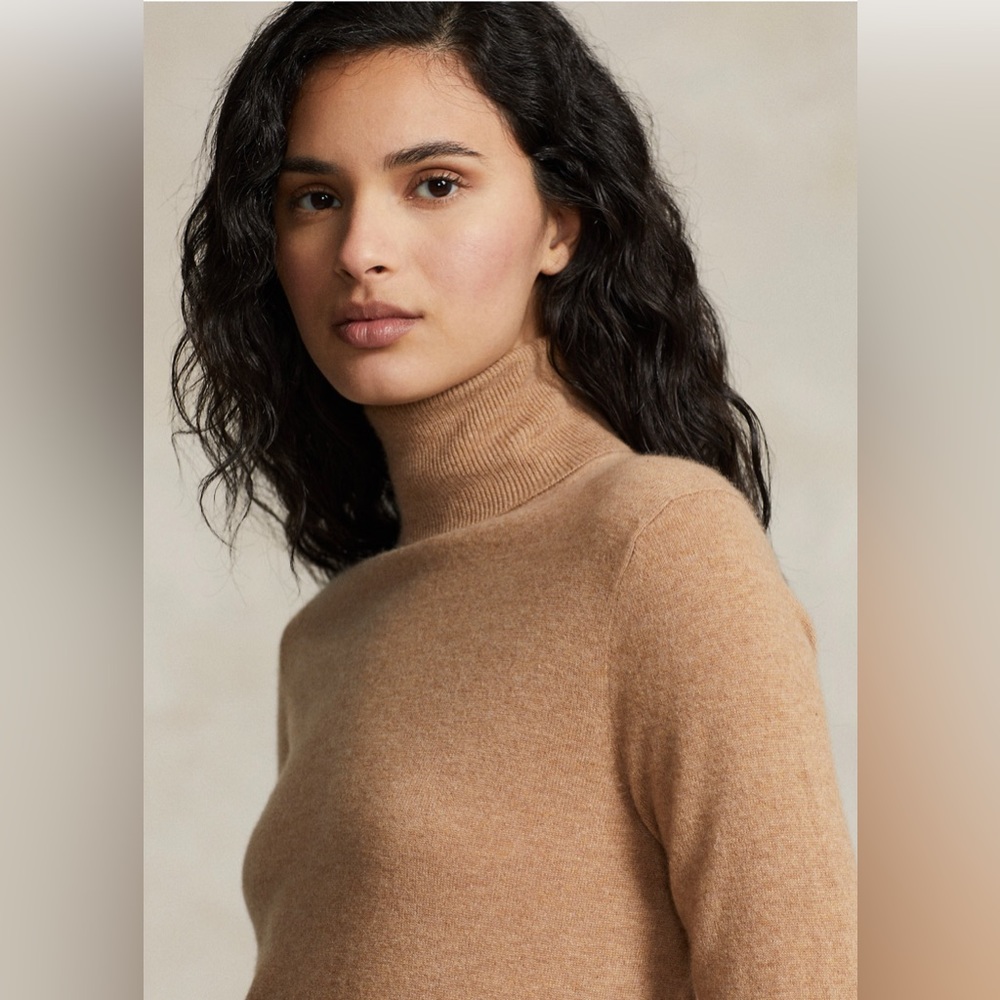 Ralph Lauren cashmere turtleneck.